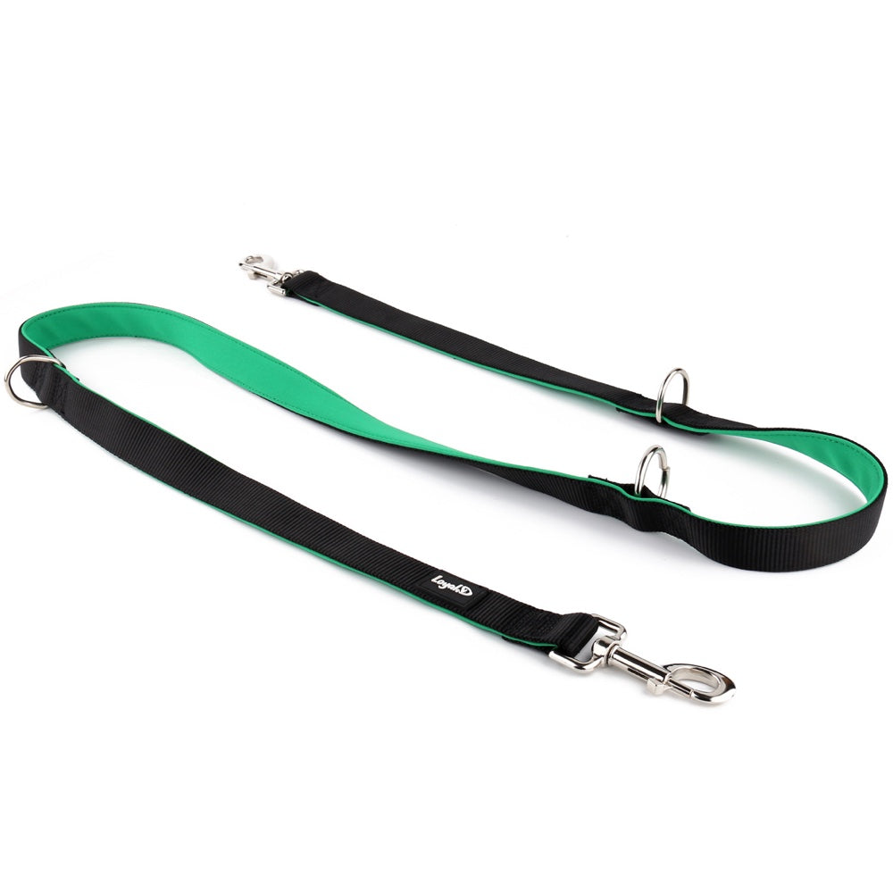 Loyal.D Multi-Purpose.D Dog Lead - Black & Green - Kohepets