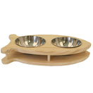 Luxypet Fish Double Cat Bowl