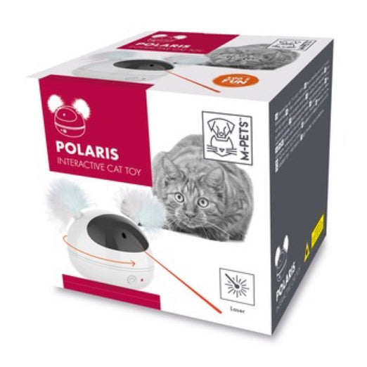 M-Pets Polaris Interactive Cat Toy (White) - Kohepets