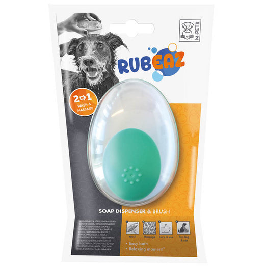 10% OFF: M-Pets Rubeaz Dog & Cat Soap Dispenser & Brush - Kohepets