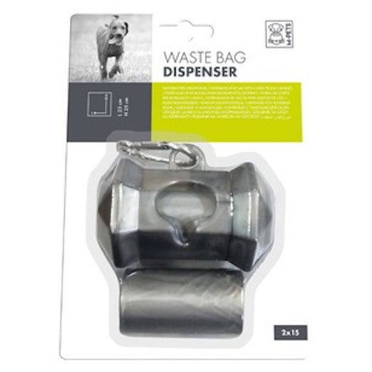 M-Pets Silver Dog Waste Bag Dispenser - Kohepets