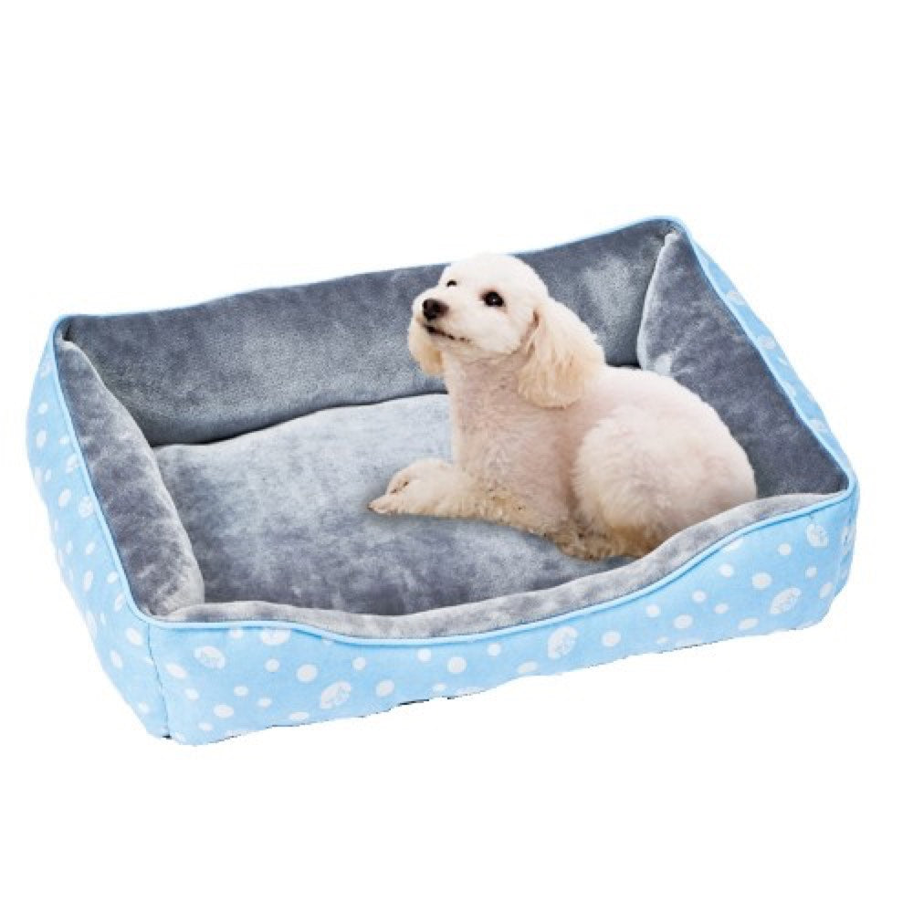 Marukan Blue Rectangular Dog Bed (Small) - Kohepets