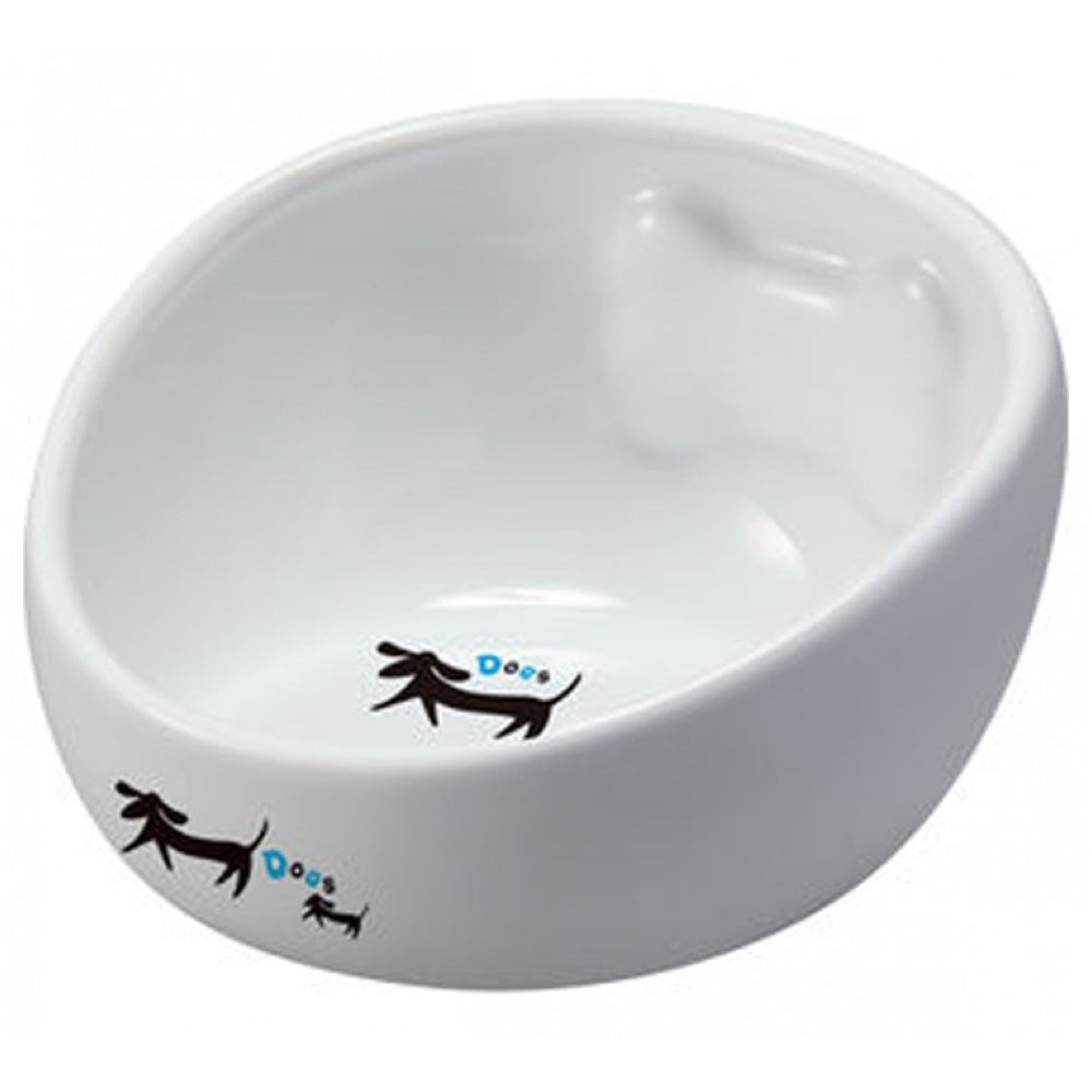 10% OFF: Marukan Bone Shape Ceramic Dog Bowl - Kohepets