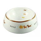Marukan Decorative Porcelain Dog Bowl - 3 Dogs