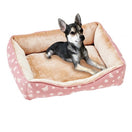 Marukan Pink Rectangular Dog Bed (Small)