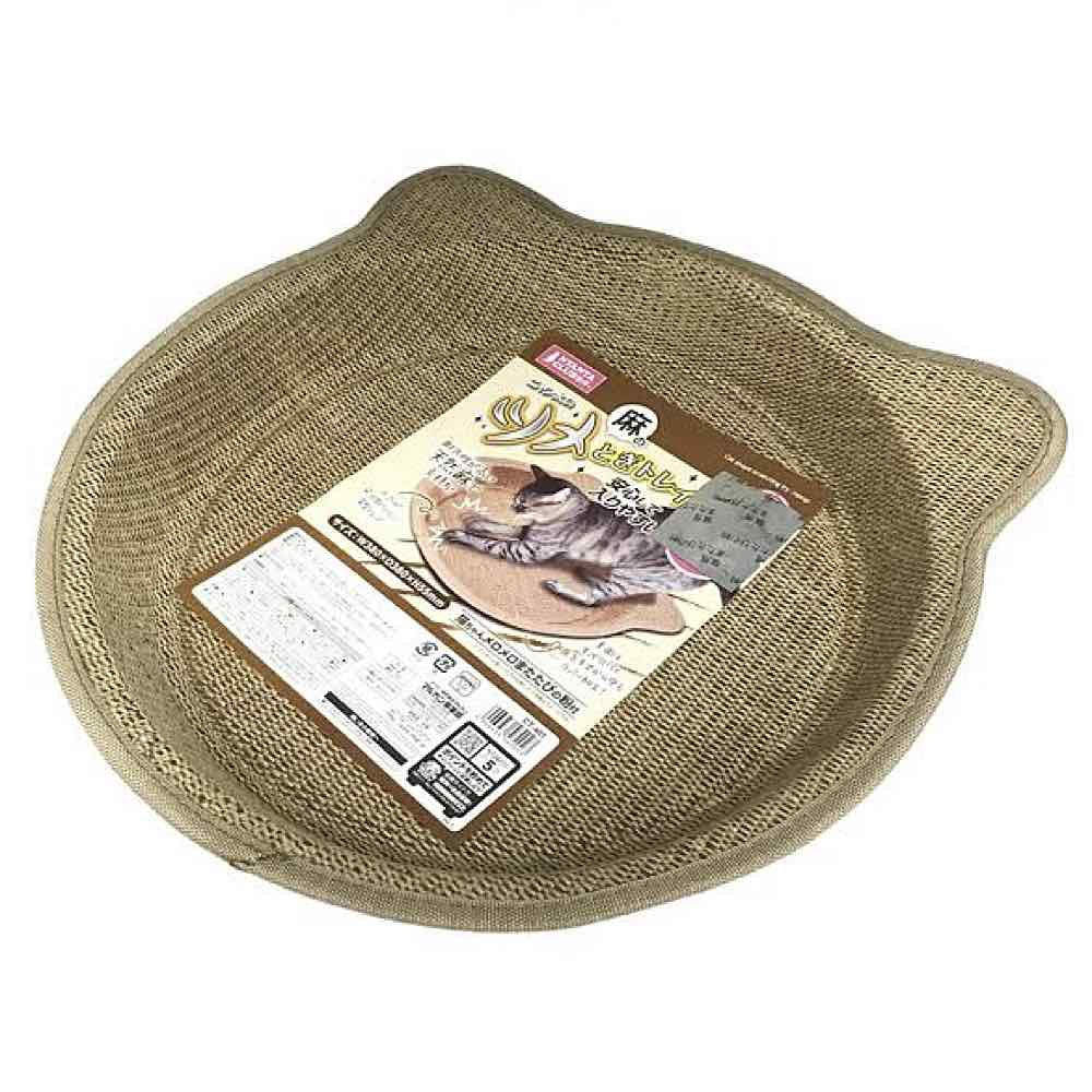 Marukan Cat Shape Hemp Scratching Tray For Cats - Kohepets