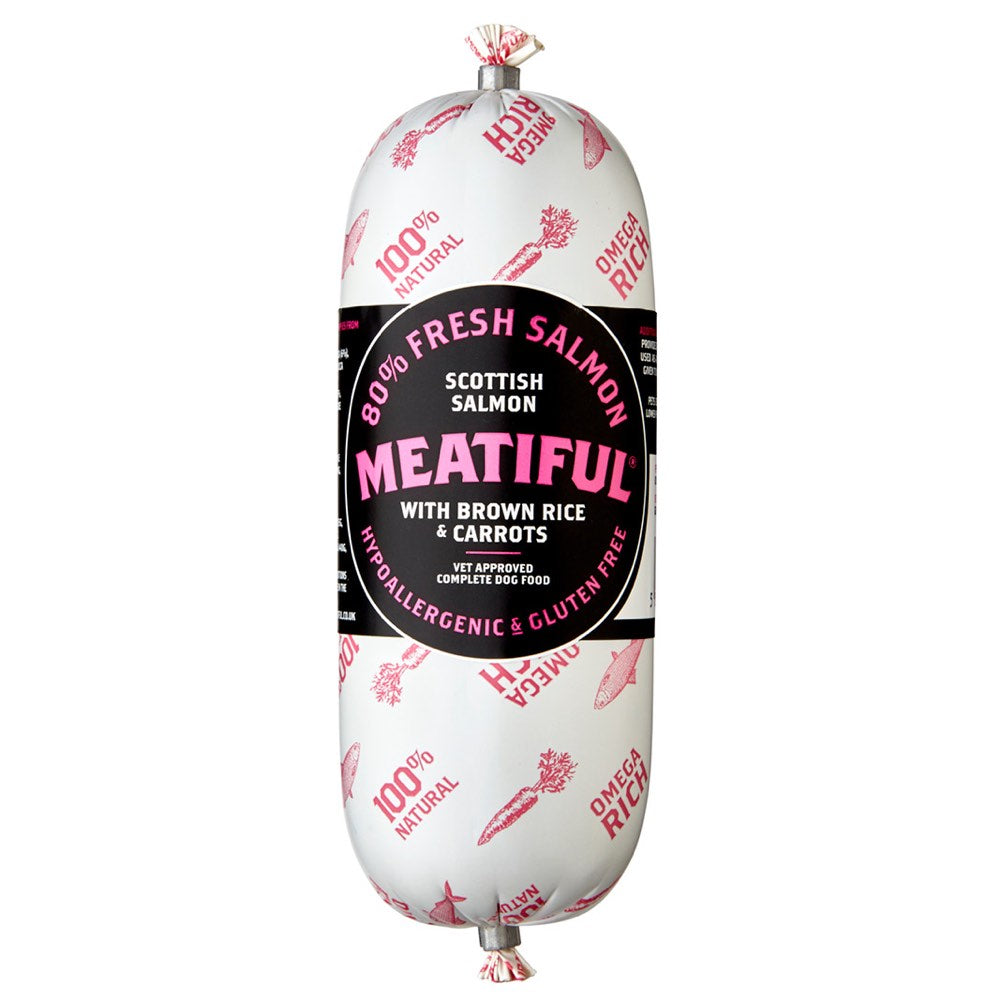 Meatiful Meatiful Scottish Salmon With Brown Rice & Carrots Wet Dog Food Sausage 320g - Kohepets