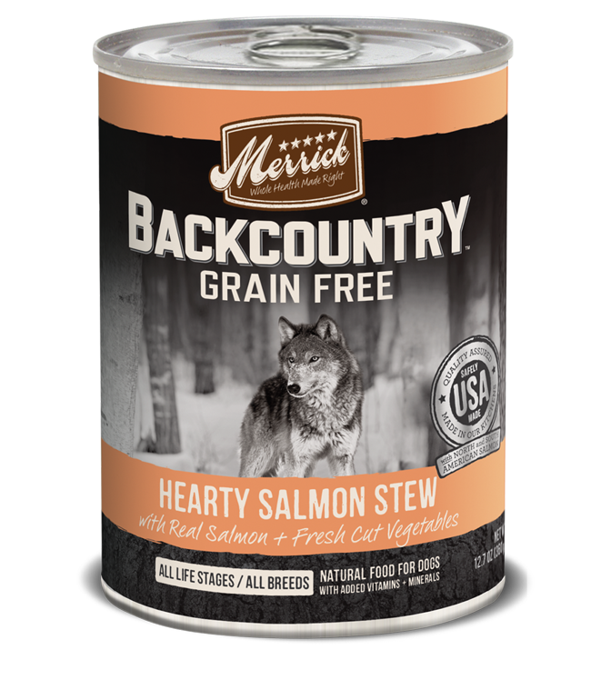 Merrick Backcountry Grain-Free Hearty Salmon Stew Canned Dog Food 360g - Kohepets