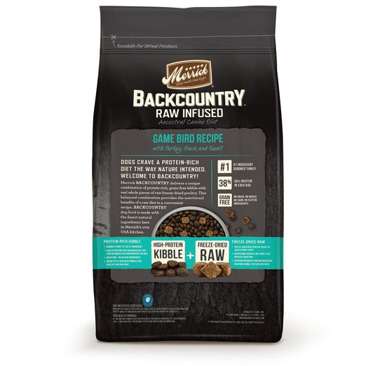Merrick Backcountry Raw Infused Game Bird Recipe Grain Free Dry Dog Food - Kohepets