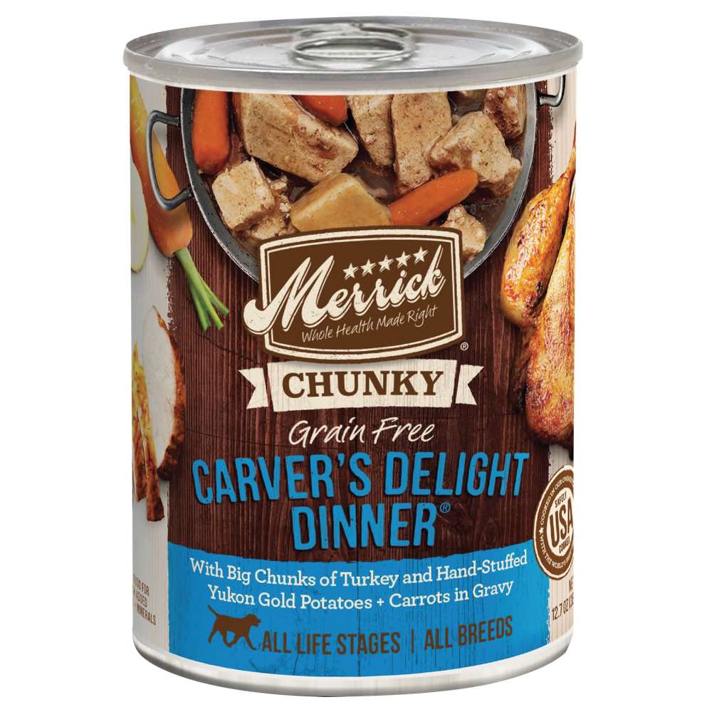 Merrick Chunky Grain Free Carver’s Delight Dinner Canned Dog Food 360g - Kohepets