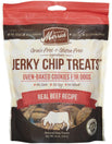 Merrick Jerky Chip Treats Grain-Free Oven-Baked Real Beef Recipe Dog Cookies 10oz