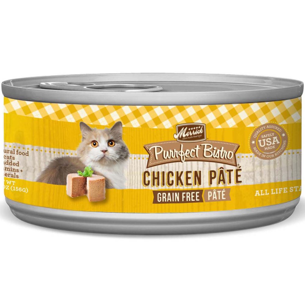 Merrick Purrfect Bistro Grain-Free Chicken Pate Canned Cat Food 156g - Kohepets