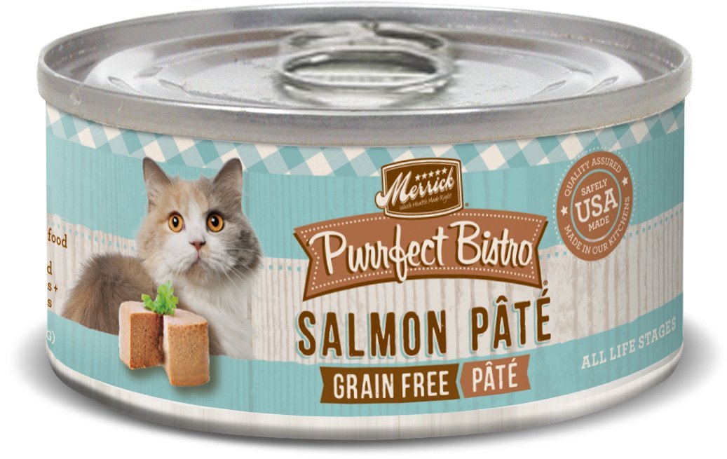 Merrick Purrfect Bistro Grain-Free Salmon Pate Canned Cat Food 156g - Kohepets
