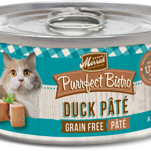 Merrick Purrfect Bistro Grain-Free Duck Pate Canned Cat Food 156g - Kohepets