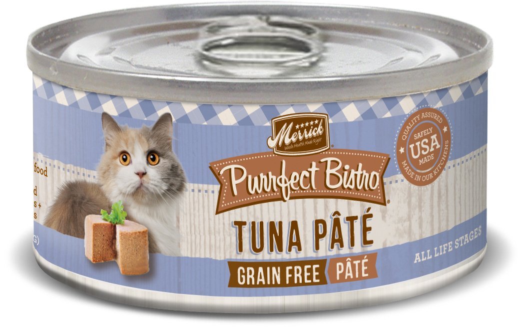 Merrick Purrfect Bistro Grain-Free Tuna Pate Canned Cat Food 156g - Kohepets