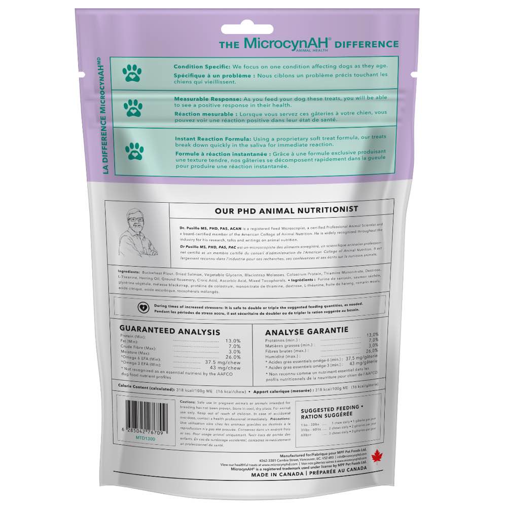 MicrocynAH Calming Support Formula Grain-Free Dog Treats 300g - Kohepets