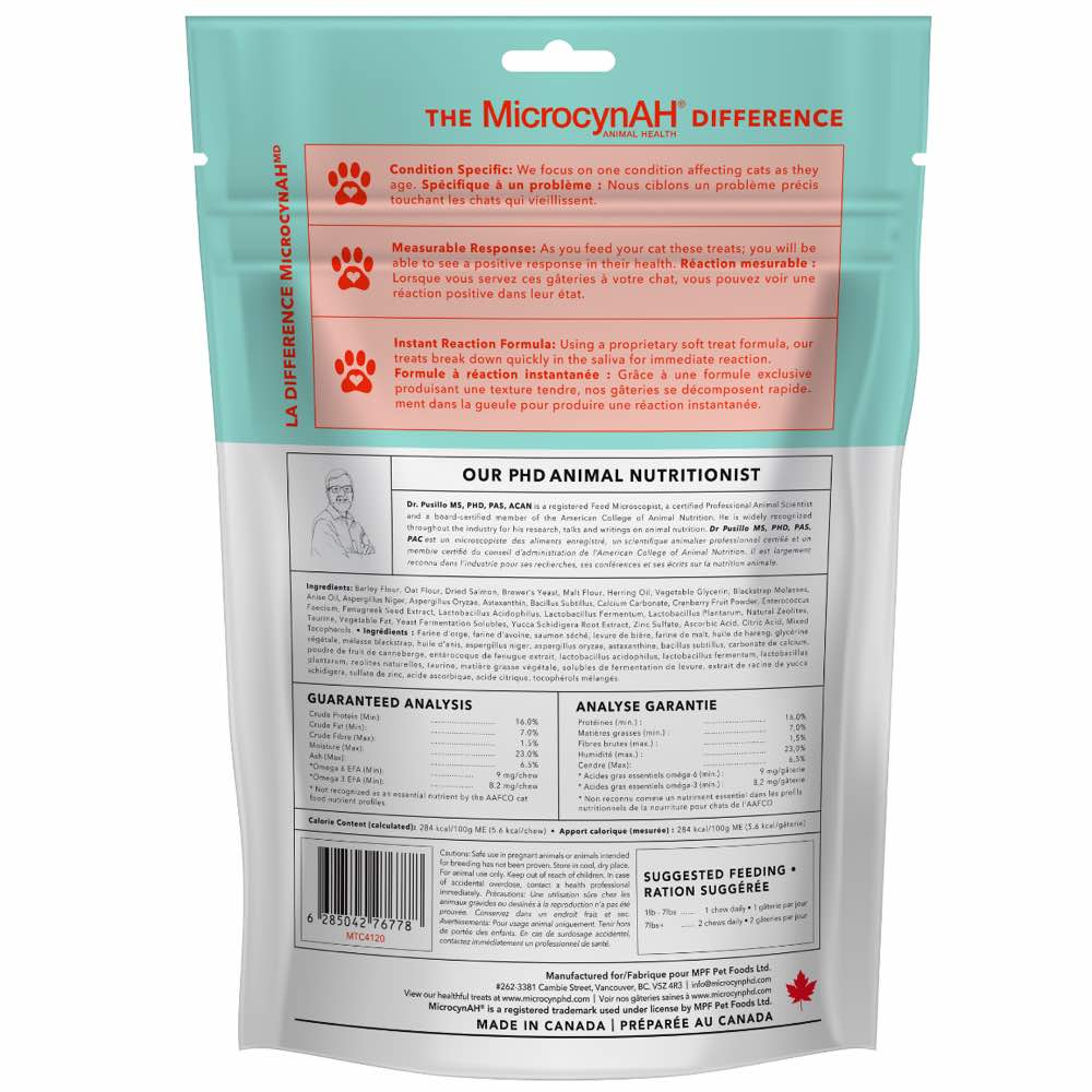 MicrocynAH Oral Health Formula Cat Treats 120g - Kohepets