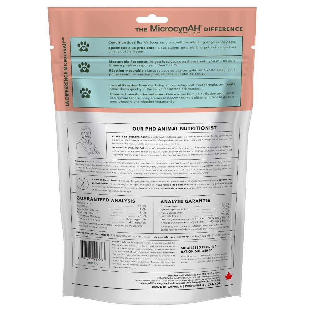 MicrocynAH Skin + Coat Formula Grain-Free Dog Treats 300g - Kohepets