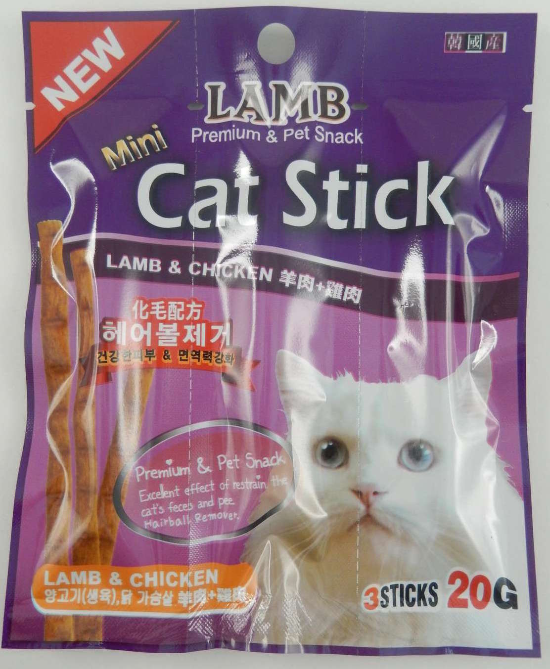 Bow Wow Mini Cat Stick in Lamb & Chicken Cat Treat 20g - Kohepets