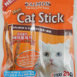 Bow Wow Mini Cat Stick in Salmon & Chicken Cat Treat 20g - Kohepets