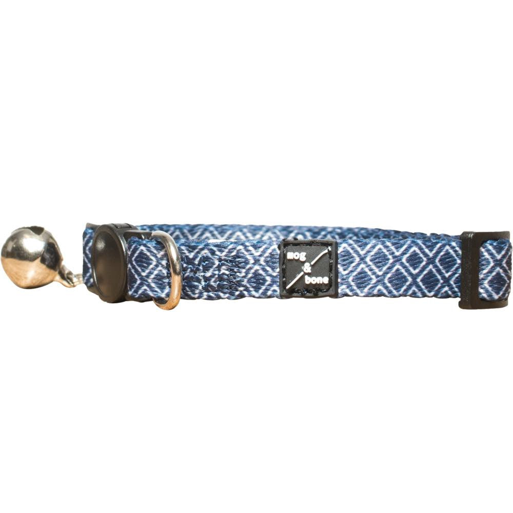 Mog & Bone Cat Collar - Navy Ikat - Kohepets
