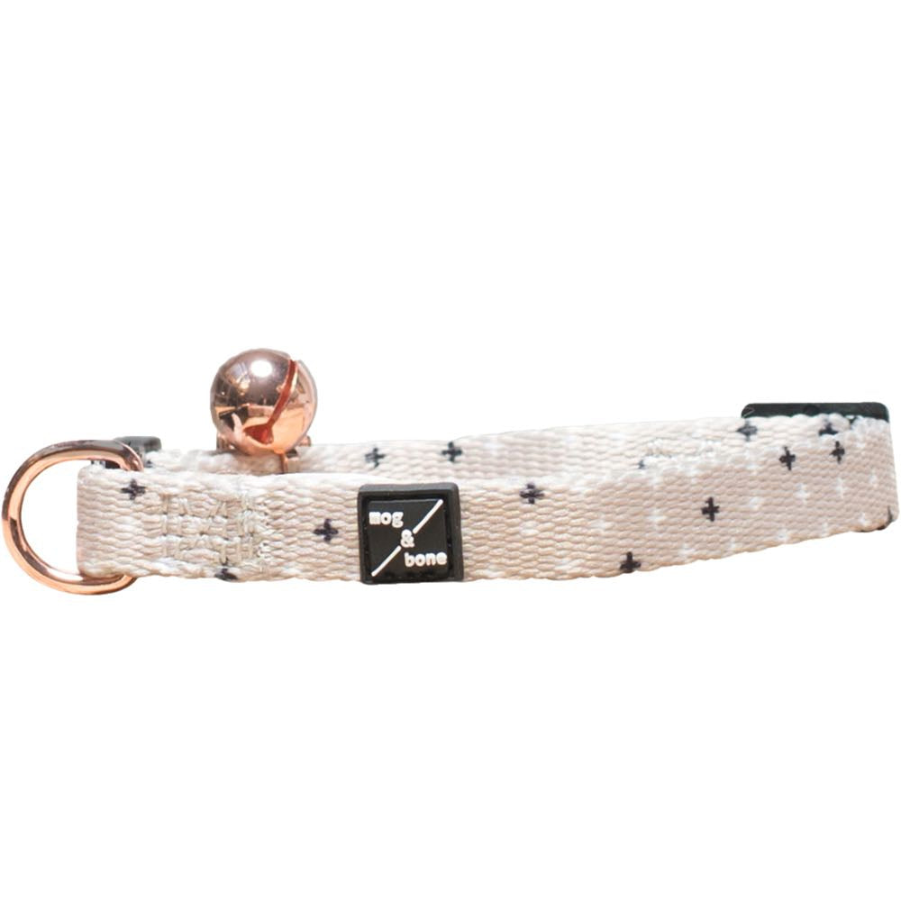 Mog & Bone Cat Collar - Oatmeal Cross - Kohepets