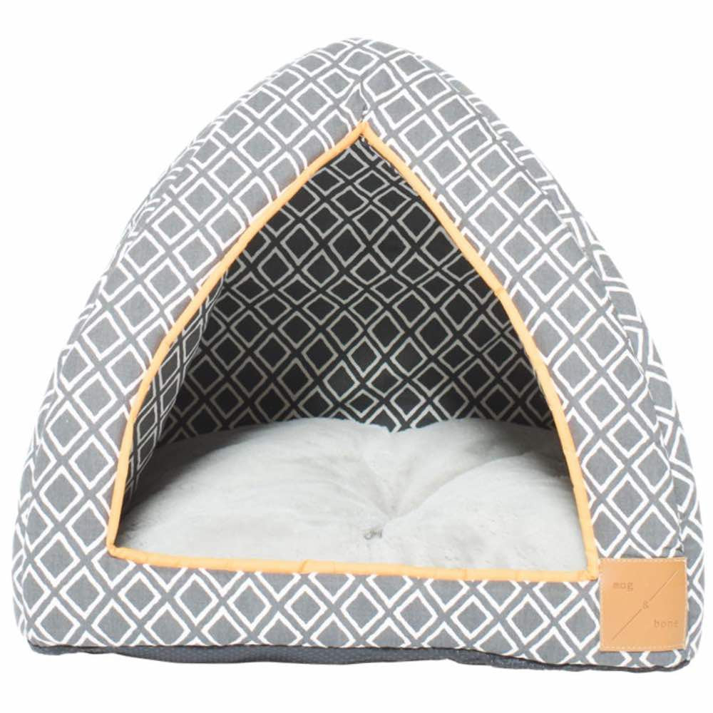 Mog & Bone Cat Igloo - Grey Ikat - Kohepets
