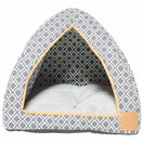 Mog & Bone Cat Igloo - Grey Ikat