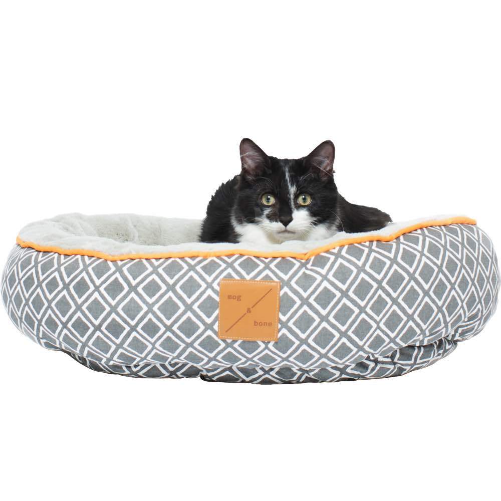 Mog & Bone Four Seasons Reversible Cat Bed - Grey Ikat - Kohepets
