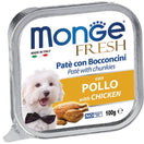 Monge Fresh Chicken Pate with Chunkies Tray Dog Food 100g
