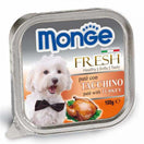 Monge Fresh Turkey Pate with Chunkies Tray Dog Food 100g