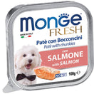 Monge Fresh Salmon Pate with Chunkies Tray Dog Food 100g