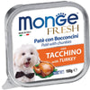Monge Fresh Turkey Pate with Chunkies Tray Dog Food 100g - Kohepets