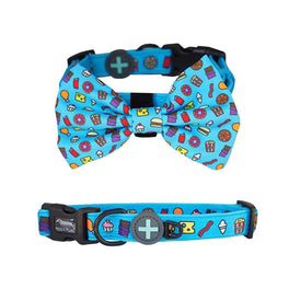 Moo+Twig Snack Attack Removable Dog Collar and Bowtie - Kohepets