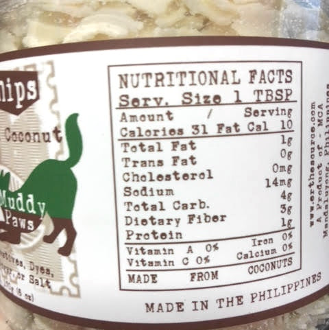 Muddy Paws Coconut Chips Pet Treat 170g - Kohepets