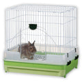 Marukan Rabbit Cage With Pull Out Tray In Green - Kohepets