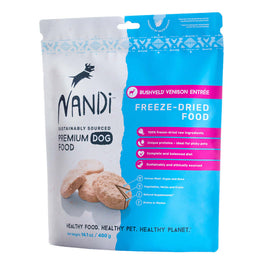 Nandi Bushveld Venison Entree Grain-Free Freeze-Dried Dog Food 400g - Kohepets