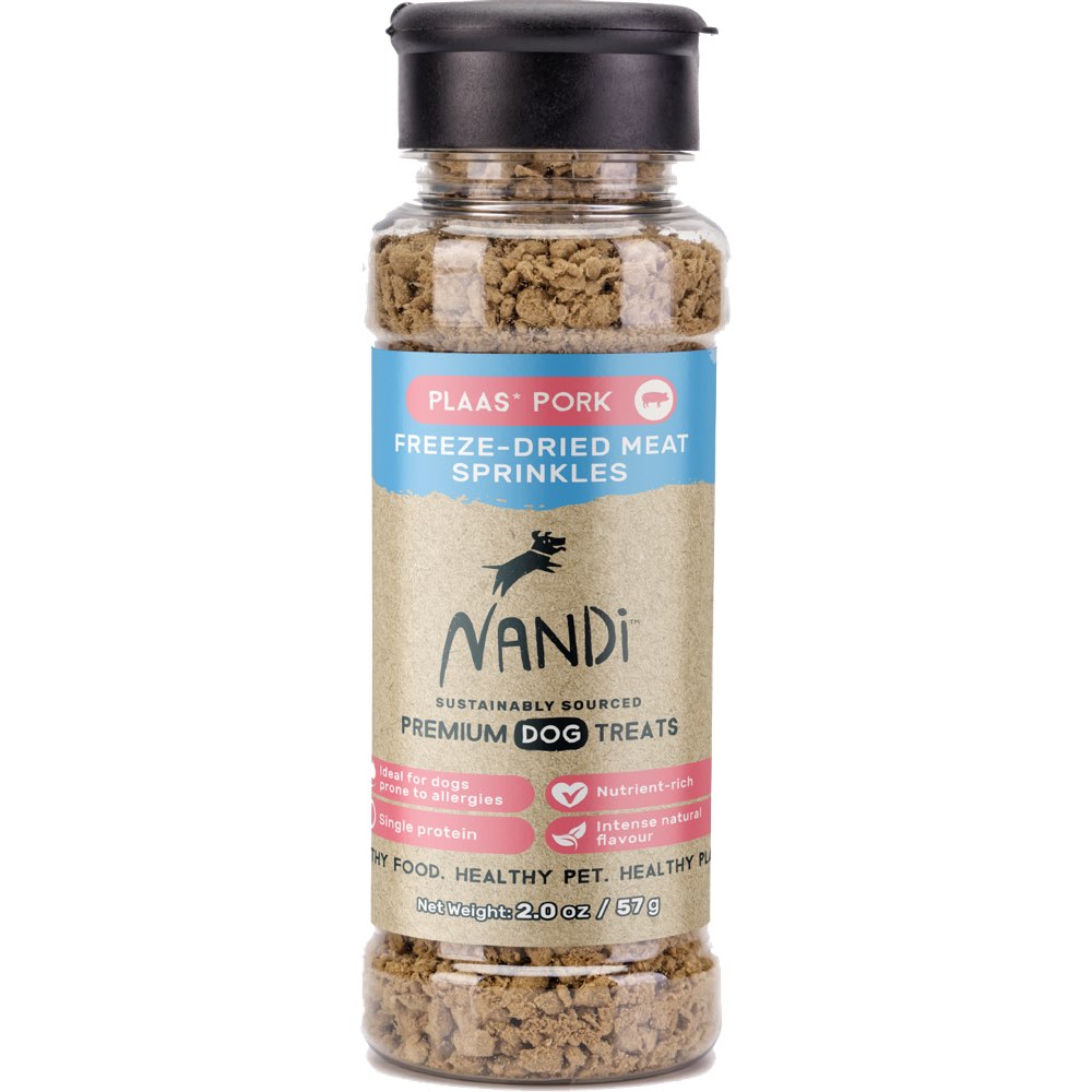 Nandi Sprinkles Plaas Pork Freeze-Dried Raw Dog Food Topper 2oz