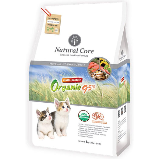 Natural Core Multi Protein Organic 95% Dry Cat Food 1kg - Kohepets