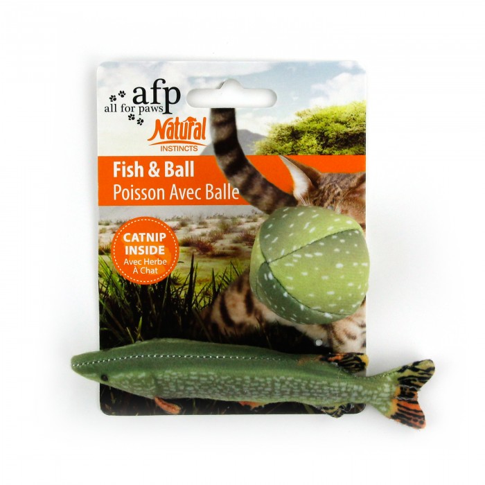 All For Paws Natural Instincts Fish & Ball Cat Toy - Kohepets