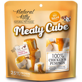 $1 OFF (Exp 6Feb24): Natural Kitty Meaty Cube 100% Chicken & Pumpkin Treats For Cats & Dogs 60g