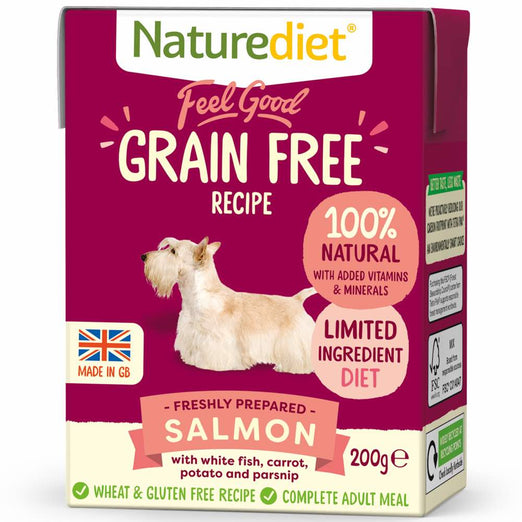 Naturediet Feel Good Grain Free Salmon Wet Dog Food 200g - Kohepets