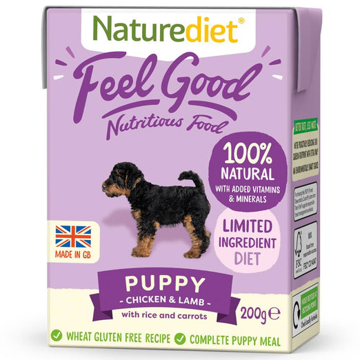 20% OFF(Exp Apr 21): Naturediet Feel Good Puppy Chicken & Lamb Wet Dog Food 200g - Kohepets