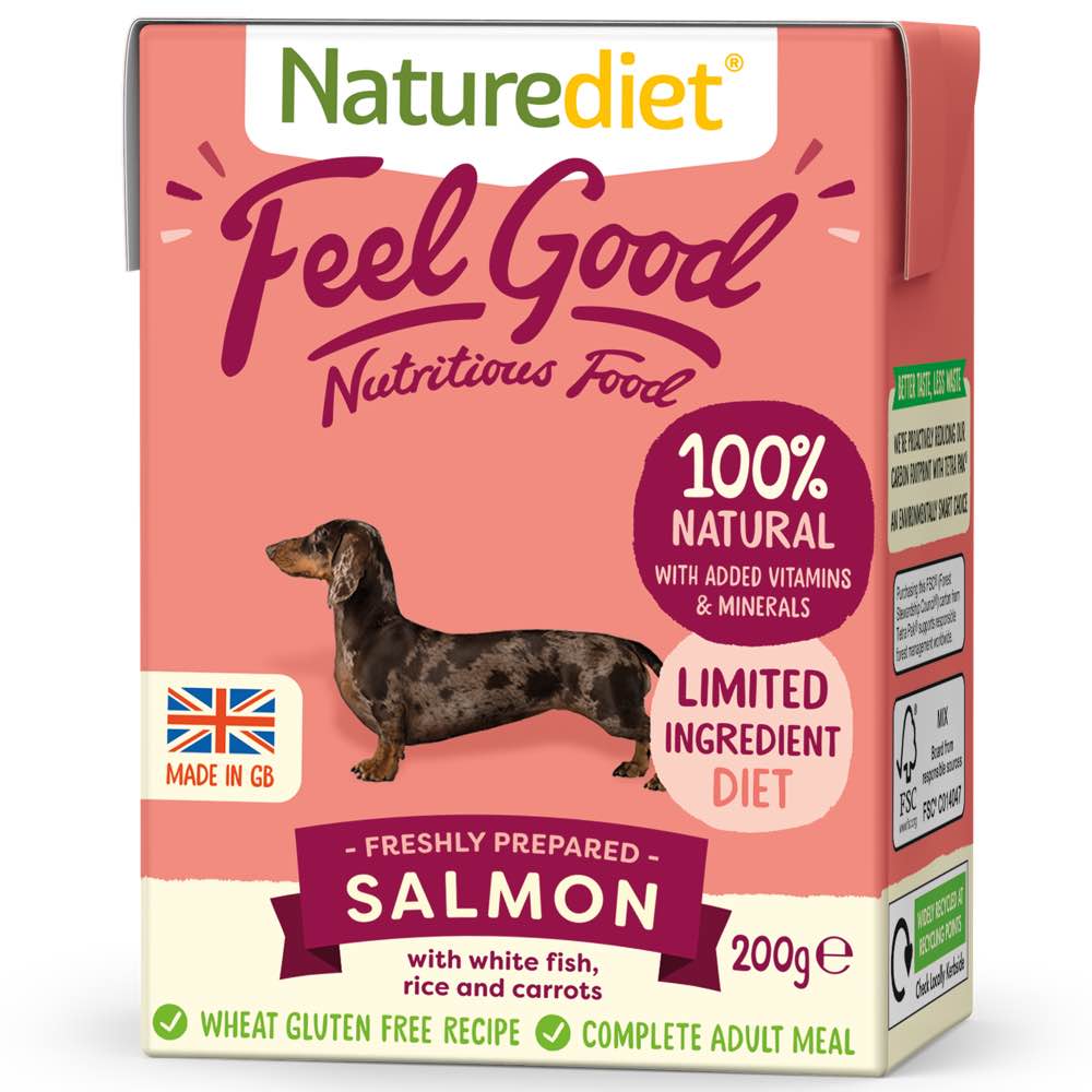 20% OFF(Exp Apr 21): Naturediet Feel Good Salmon Wet Dog Food 200g - Kohepets