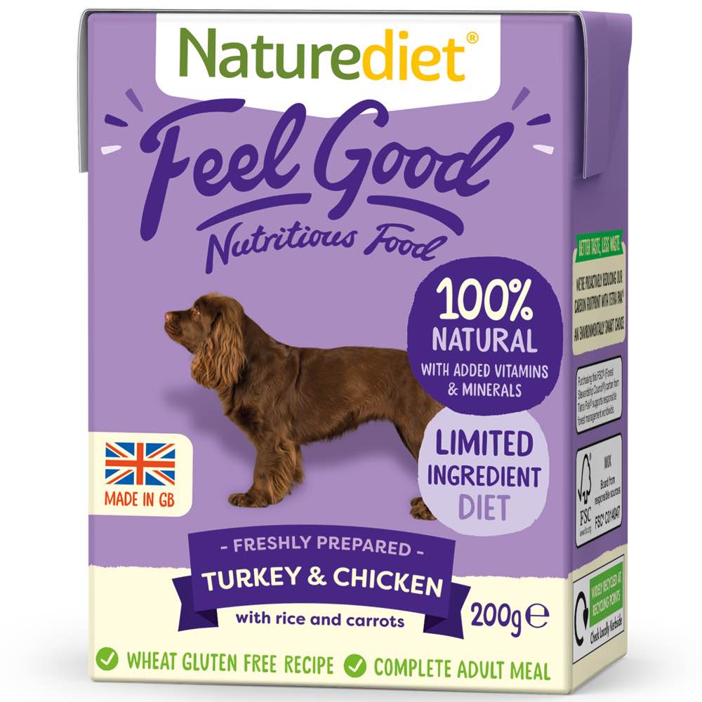 Naturediet Feel Good Turkey & Chicken Wet Dog Food 200g - Kohepets