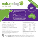NatureDog Raw Beef Frozen Dog Food 500g