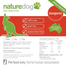 NatureDog Raw Kangaroo Frozen Dog Food 500g