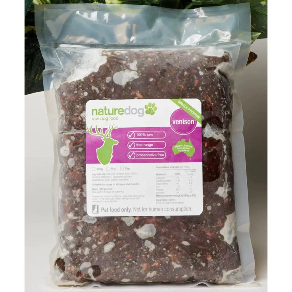 NatureDog Raw Venison Frozen Dog Food Kohepets