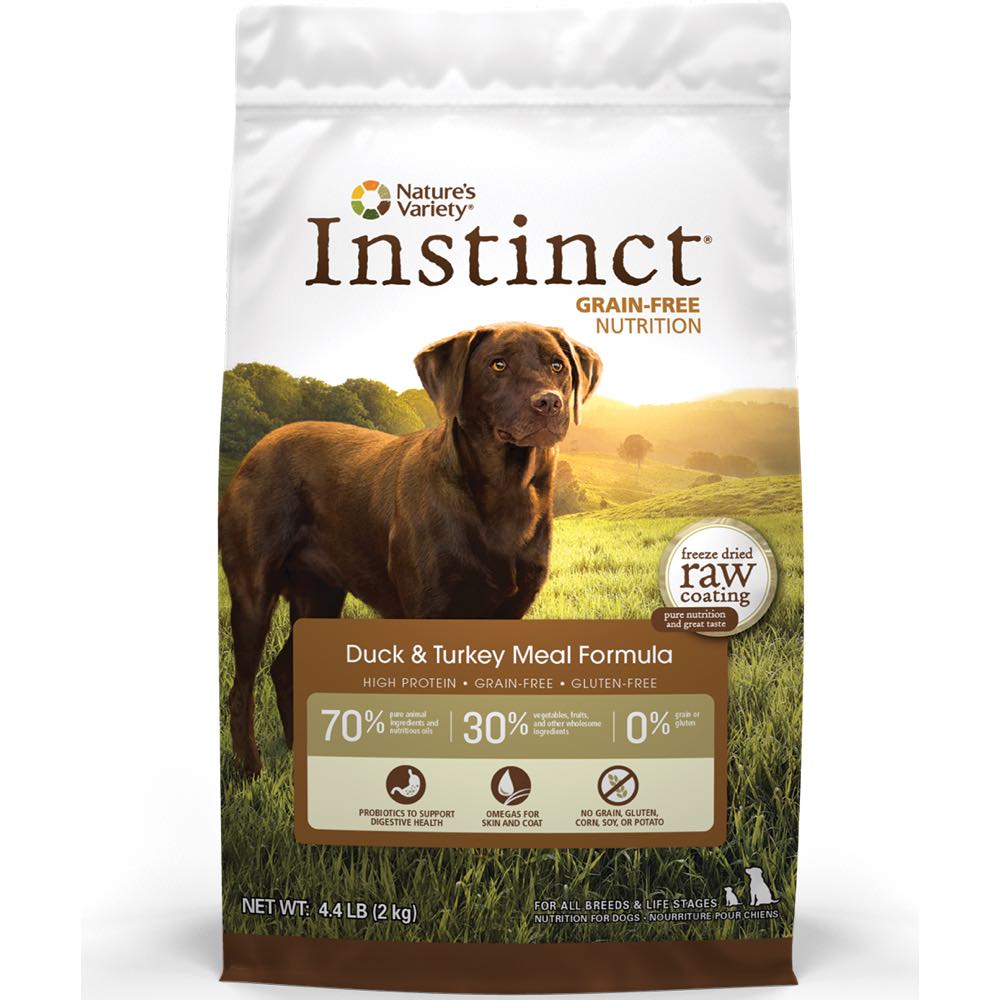 Nature's Variety Instinct Duck & Turkey Meal Grain Free Dry Dog Food 4.4lb - Kohepets