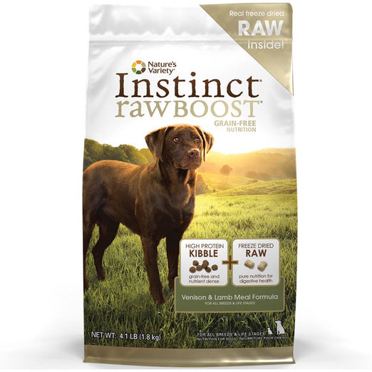 Nature's Variety Instinct Raw Boost Venison & Lamb Meal Grain Free Dry Dog Food 4.1lb - Kohepets